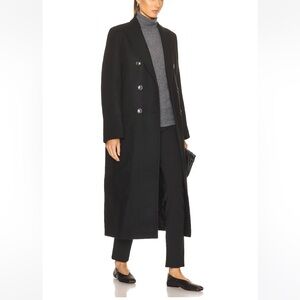 toteme tailored overcoat black, double breasted, EU 38